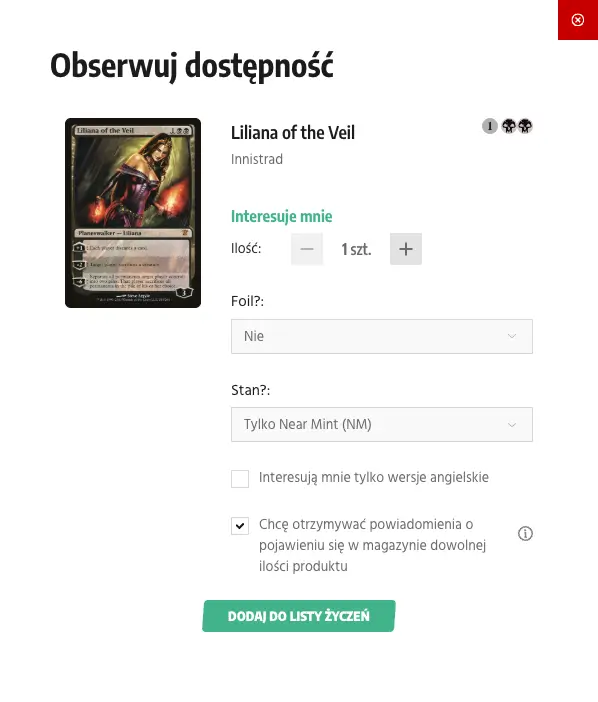 Wantlist Form